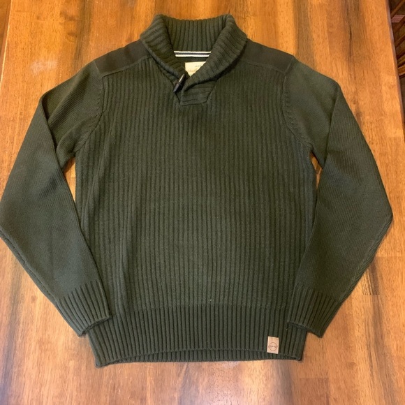 Weatherproof Other - Weatherproof Men's Sweater Small Forest Green Toggle Front Collar Vintage